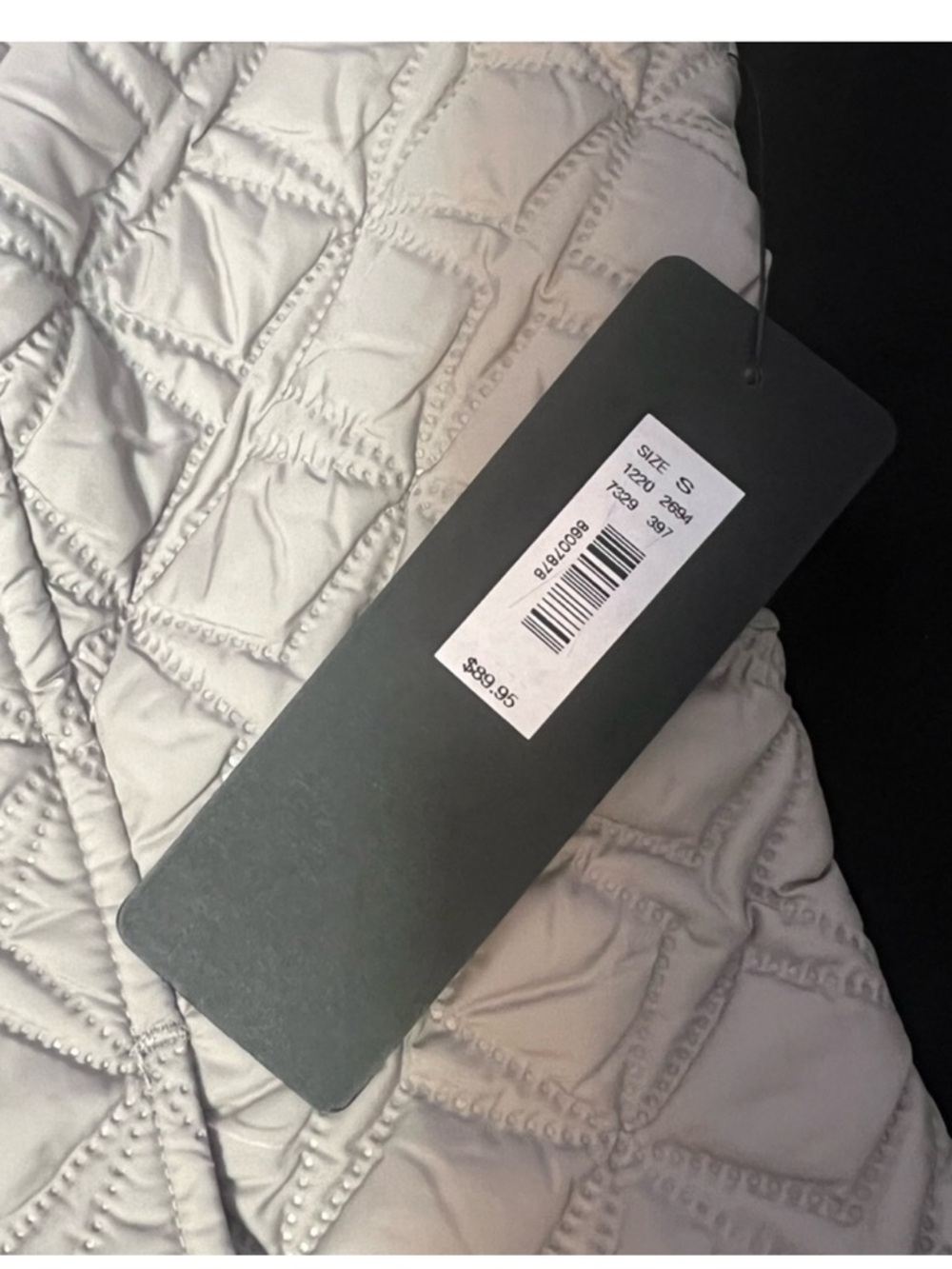 The Limited Eva Longoria Quilted Silvery Grey Puffer Vest - Picture 3 of 5